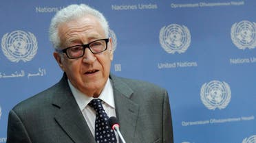 In this photo provided by the United Nations, Lakhdar Brahimi, Joint Special Representative of the United Nations and the League of Arab States for Syria, announces his resignation on Tuesday, May 13, 2014. (AP)
