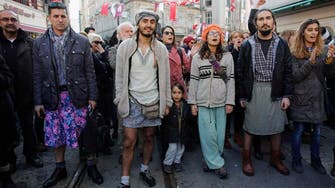 Turkish men don skirts to campaign for women’s rights