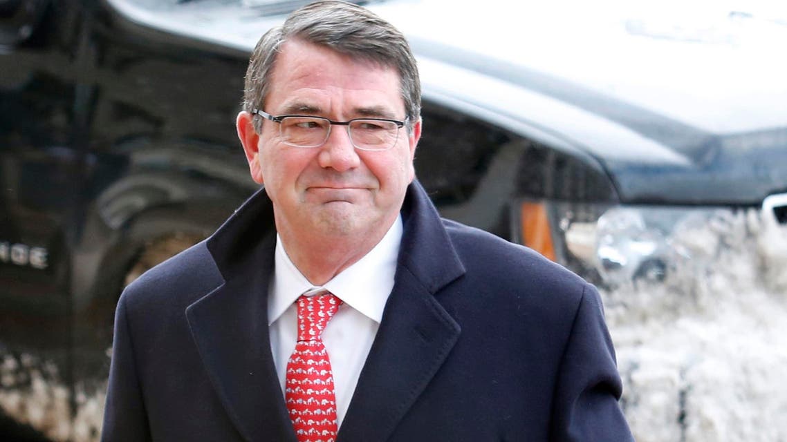 Defense Secretary Ashton Carter arrives at the Pentagon in Washington Feb. 17, 2015. (Reuters)