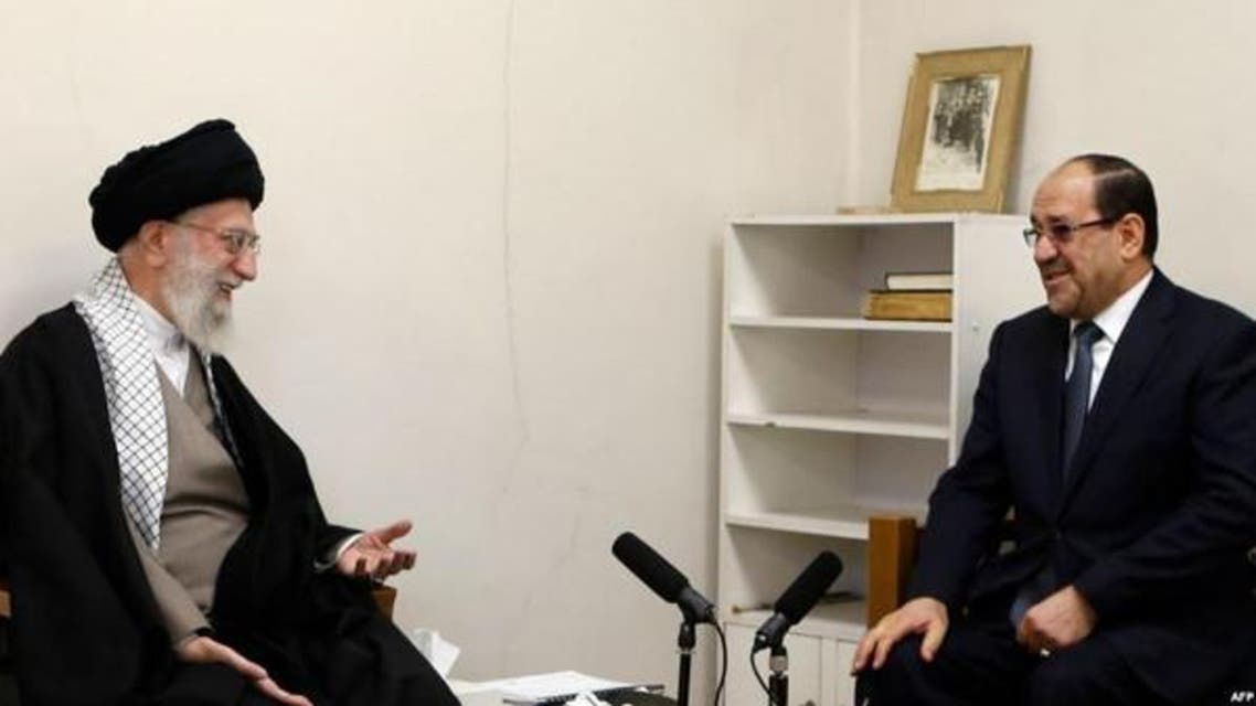 خامنہ ای سابق عراقی صدر نوری المالکی سے ملاقات کررہے ہیں۔