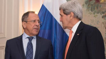 Secretary of State John Kerry talks with Russian Foreign Minister Sergey Lavrov at the start of their bilateral meeting at the 51st Munich Security Conference (MSC) in Munich, Germany, Saturday, Feb. 7, 2015.  (AP)