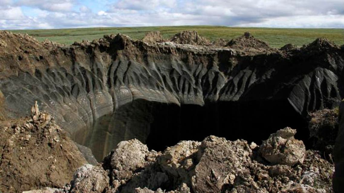 The Yamal hole, which in 30 kilometers from Bovanenkovo. (Photo courtesy: Marya Zulinova/Yamal regional government's press service/ Siberian Times)