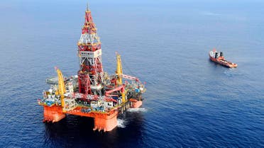 In this May 7, 2012 photo released by China's Xinhua News Agency, Haiyang Shiyou oil rig 981, the first deep-water drilling rig developed in China, is pictured 200 miles southeast of Hong Kong in the South China Sea. (AP)