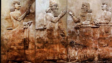 This Monday, Sept. 15, 2014 photo shows, bas-relief displayed at the Iraqi National Museum in Baghdad. (AP)