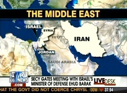 Fox News Middle East map