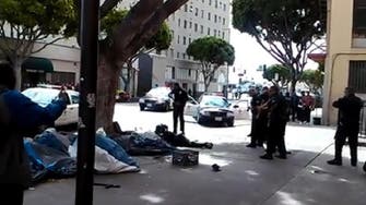 Video shows Los Angeles police shooting homeless man 