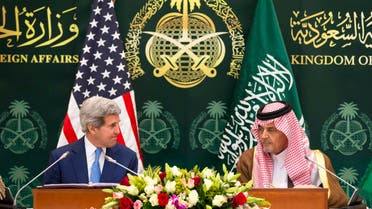 U.S. Secretary of State John Kerry (L) attends a news conference with Saudi Arabia's Foreign Minister Saud bin Faisal bin Abdulaziz Al Saud in Riyadh March 5, 2015. (Reuters)