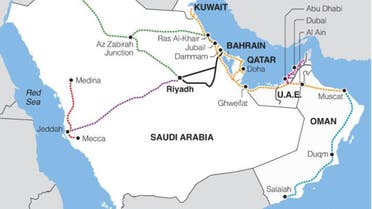 GCC railway rail trains map Reuters