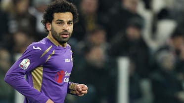  Fiorentina's Egyptian midfielder Mohamed Salah looks on during the Italian Tim cup football match Juventus Vs Fiorentina on March 5, 2015 at the "Juventus Stadium" in Turin. AFP