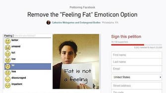 Facebook drops ‘feeling fat’ emoticon after online petition 