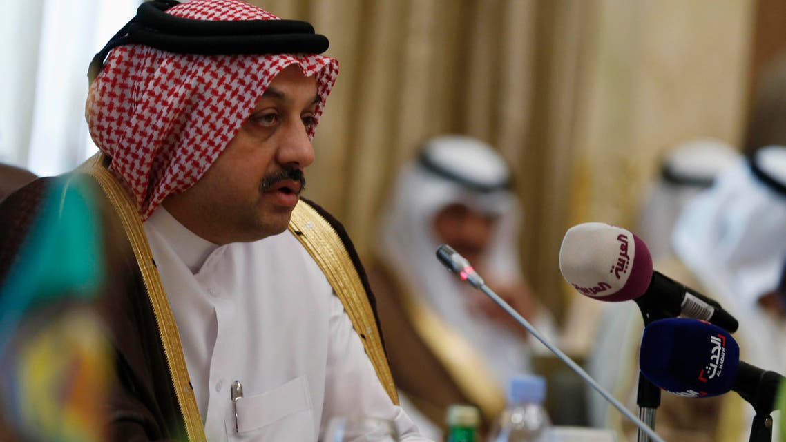 Qatar's Foreign Minister Khalid bin Mohamed Al-Attiyah presides over the Gulf Cooperation Council (GCC) meeting in Riyadh March 12, 2015. (Reuters)