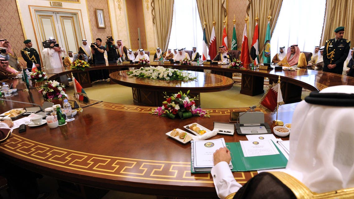 A general view shows the ordinary meeting of 134th session of the Gulf Cooperation Council (GCC), on March 12, 2015 in Riyadh. (AFP)