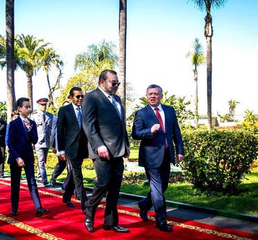 King Abdullah (R) and King Mohammed VI Jordan Morocco (L). (Al Arabiya.net)