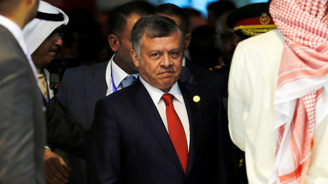 Jordanian King Abdullah (C) arrives for the opening of the Egypt Economic Development Conference (EEDC) in Sharm el-Sheikh, in the South Sinai governorate, about 550 km (342 miles) south of Cairo, March 13, 2015. (Reuters)