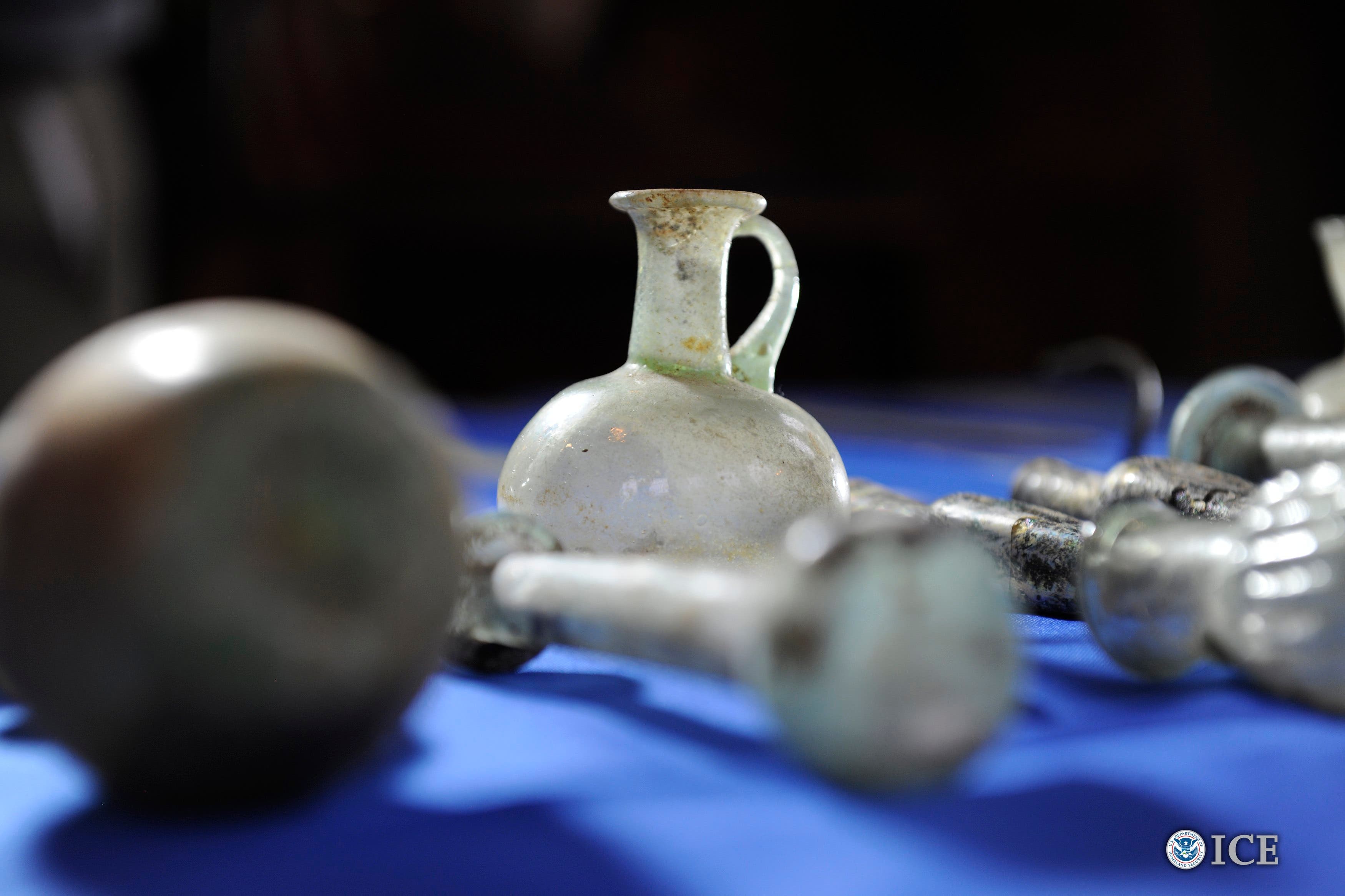 Some of the artifacts from more than 60 Iraqi cultural treasures illegally smuggled into the United States that were returned to Iraq. (Reuters).