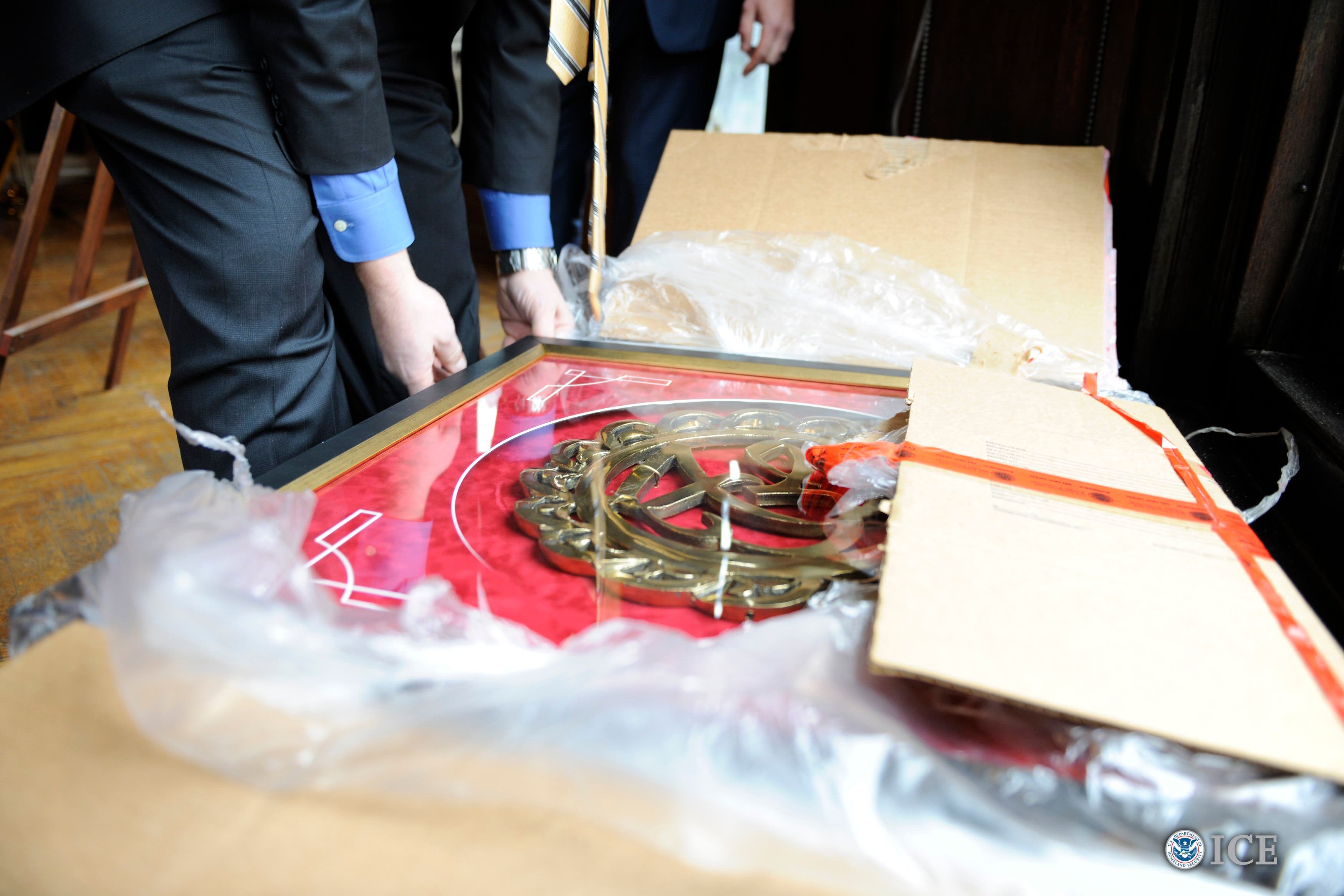Some of the artifacts from more than 60 Iraqi cultural treasures illegally smuggled into the United States that were returned to Iraq. (Reuters).
