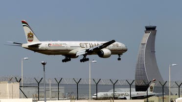  an Etihad Airways plane prepares to land at the Abu Dhabi airport in the United Arab Emirates. AP