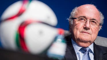 FIFA President Joseph Blatter speaks to journalists following the FIFA Executive Committee meeting in Zurich, Switzerland, on Friday, March 20, 2015. (AP)