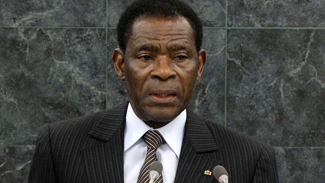 In this file photo taken Thursday Sept. 26, 2013, Teodoro Obiang, the President of Equatorial Guinea, speaks during the general debate of the 68th session of the United Nations General Assembly at the U.N. headquarters. (AP)
