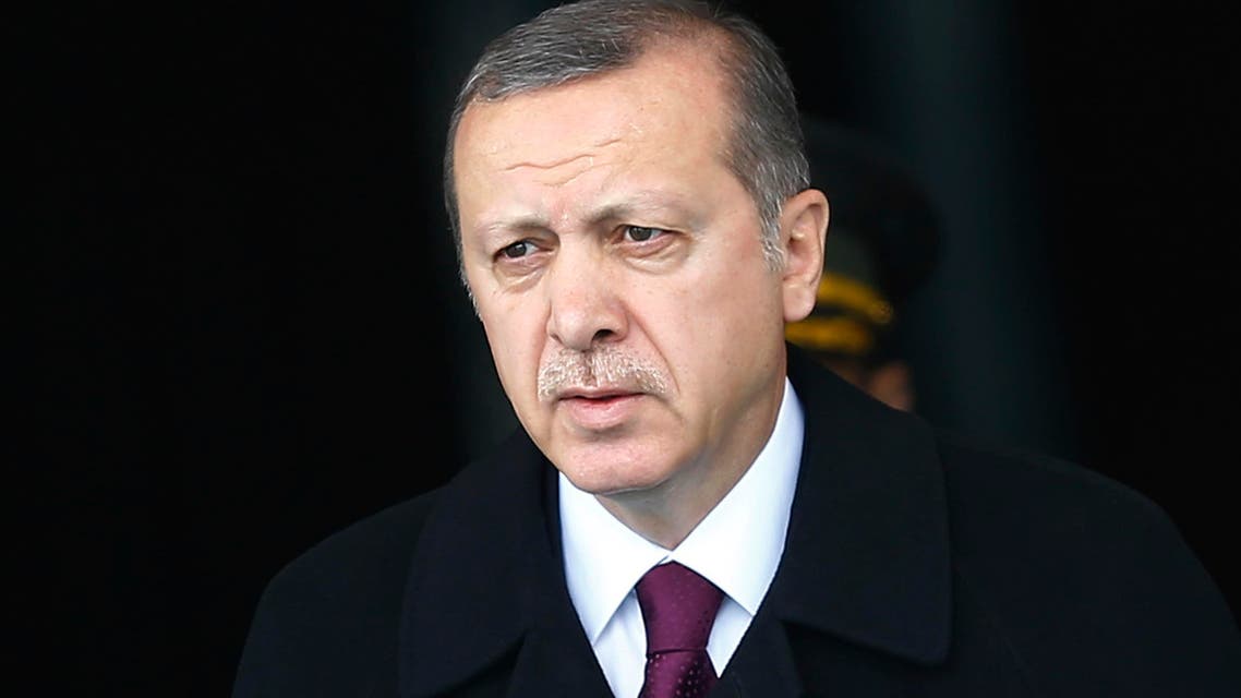 Turkey's President Tayyip Erdogan arrives for a welcoming ceremony at the Presidential Palace in Ankara, March 3, 2015. (Reuters)