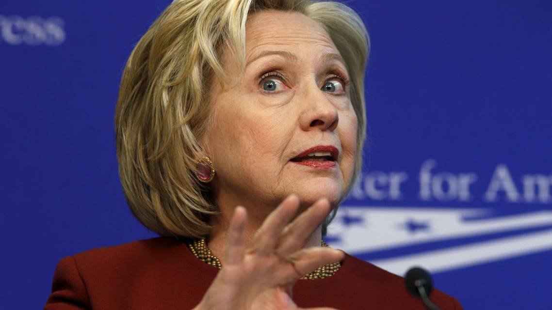 Former U.S. Secretary of State Hillary Clinton takes part in a Center for American Progress roundtable discussion on "Expanding Opportunities in America's Urban Areas" in Washington March 23, 2015. (Reuters)