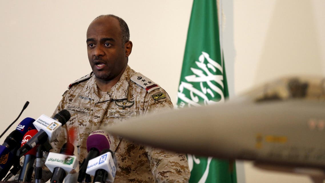 The official spokesman for the Saudi Ministry of Defense Gen. Ahmed Hassan al-Asiri speaks during news conference in Riyadh March 26, 2015. (Reuters)