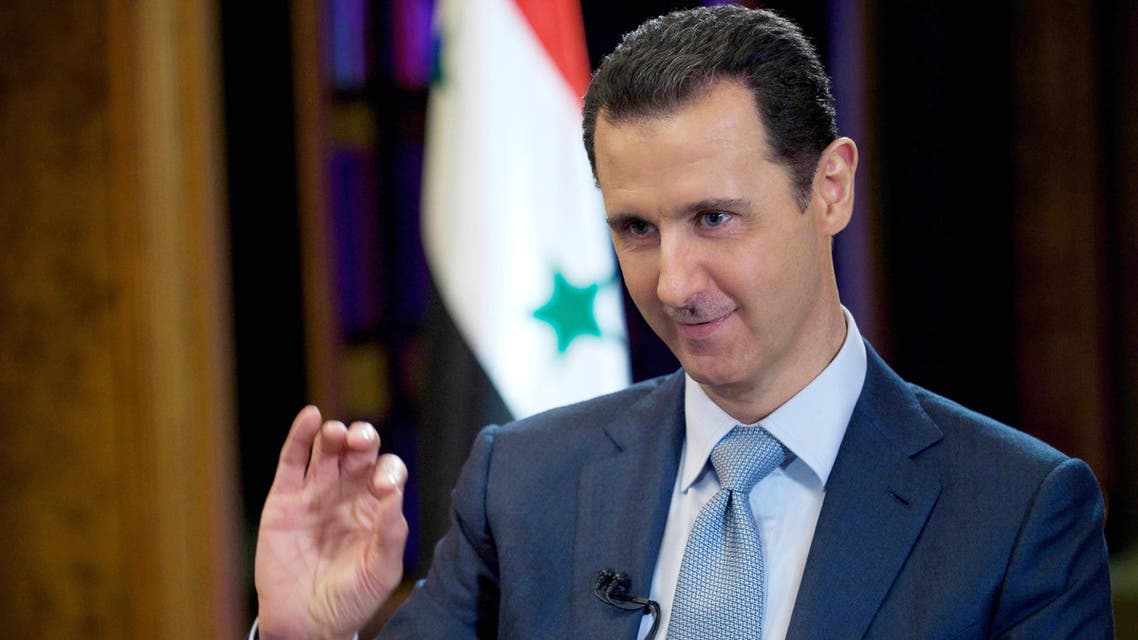 In this photo released on Tuesday, Feb. 10, 2015 by the Syrian official news agency SANA, Syrian President Bashar Assad gestures during an interview with the BBC, in Damascus, Syria. (AP)
