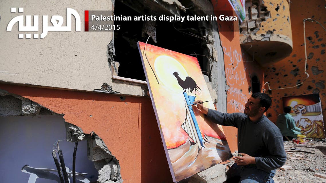 Palestinian artists display talent in Gaza