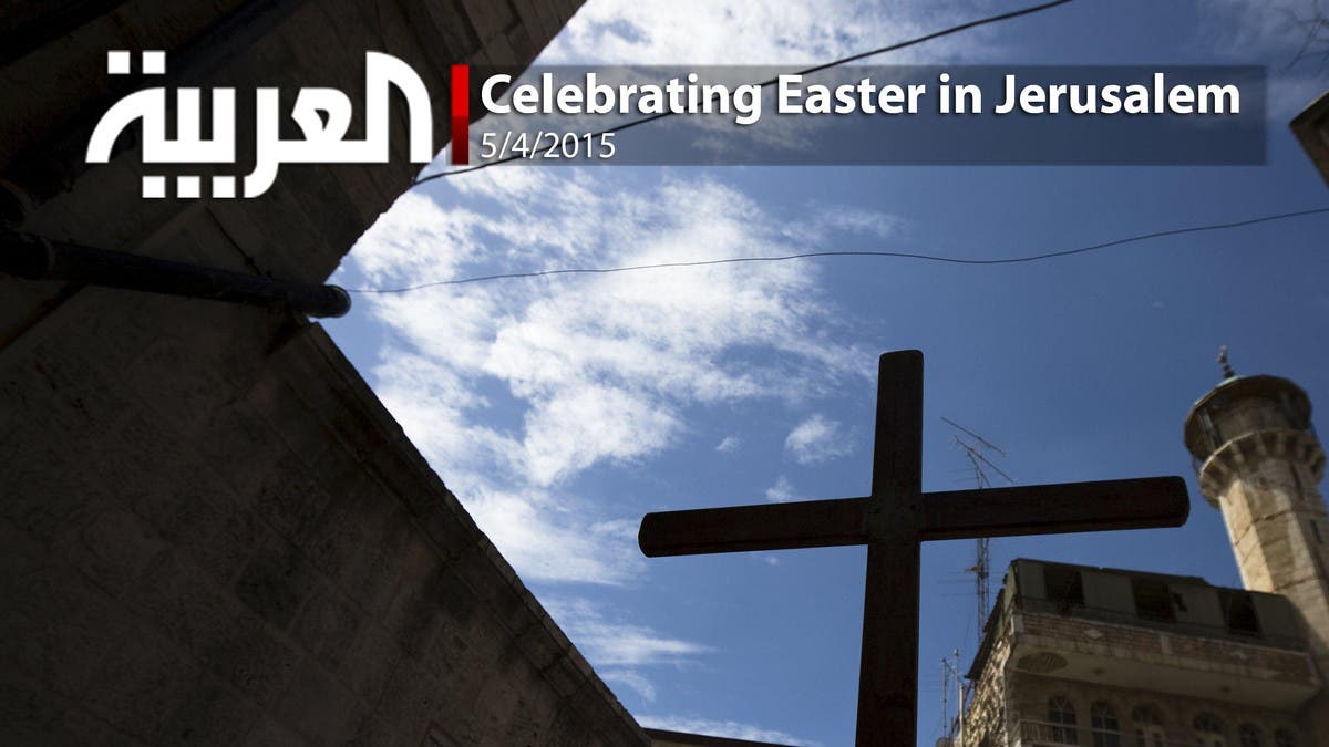 Christians celebrating Easter in Jerusalem