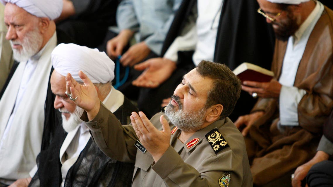 Chief of the General Staff of Iran's Armed Forces, General Hasan Firouzabadi, prays, during Friday prayer ceremony in the Muslims' holy fasting month of Ramadan, at the Tehran University campus, in Tehran, Iran, Friday, Aug. 13, 2010. (AP)