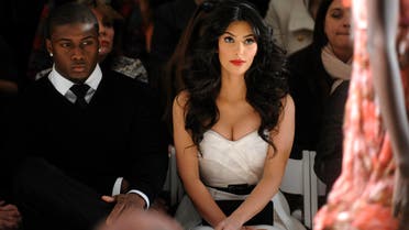 New Orleans Saints' Reggie Bush and Kim Kardashian attend the Tracy Reese Fall 2009 fashion show at Bryant Park, in New York, on Monday, Feb. 16, 2009. (AP)