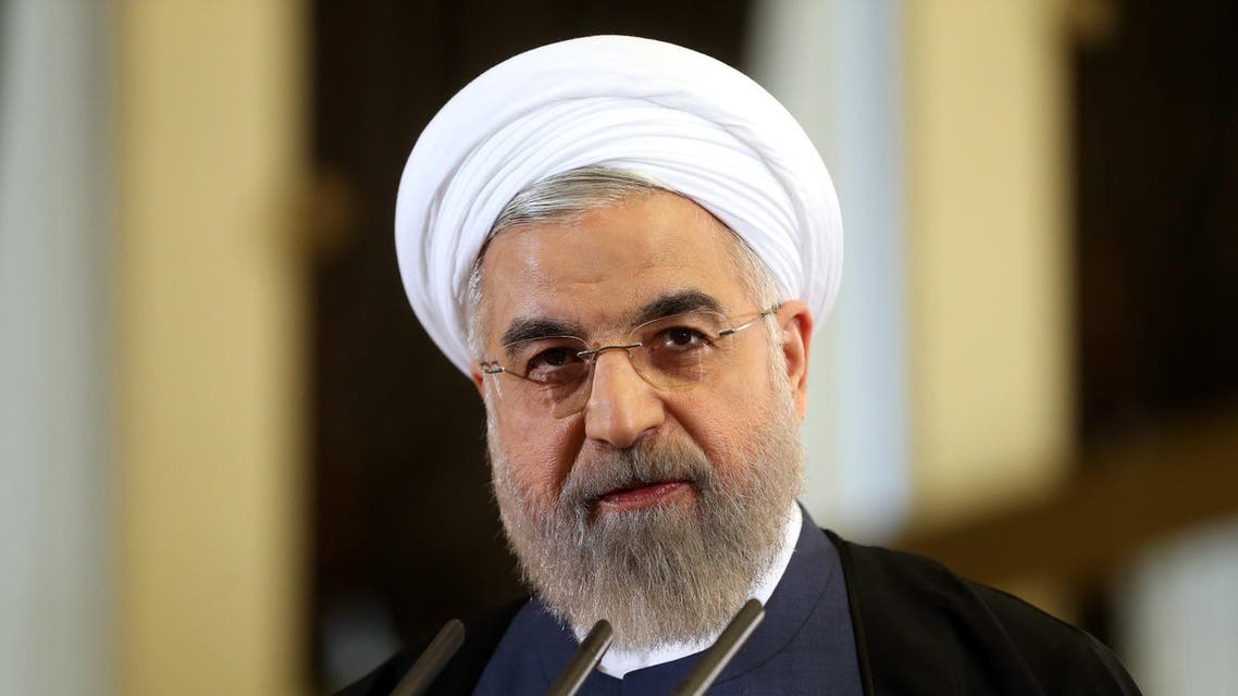 In this Friday April 3, 2015 file photo, Iranian President Hassan Rouhani speaks in a news briefing at the Saadabad palace in Tehran. As Iran’s nuclear negotiators returned home with the framework of a deal with world powers, joyous revelers joked that “still, there is no whiskey” in the Islamic Republic, a jab at its theocratic government. But hard-liners here aren’t laughing. Hard-liners face a crisis as Iran looks to reach a permanent deal with world powers over its contested nuclear program, long a point of nationalistic pride. (AP Photo/Ebrahim Noroozi, File)