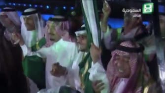 King Salman performs traditional Saudi dance at heritage site event
