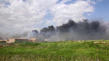 Smoke rises from clashes between Kurdish peshmerga forces and Islamic State militants in Wahda, south of the city of Kirkuk. (File: Reuters)