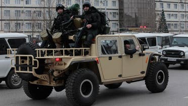 Chechen special forces guard an area around a stadium where Chechnya's regional leader Ramzan Kadyrov attends a rally in Grozny, Russia, Sunday, Dec. 28, 2014. (File photo: AP)