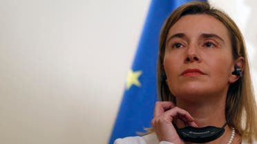 EU High Representative for Foreign Affairs and Security Policy Federica Mogherini, listens questions during a press conference with Serbian Prime Minister Aleksandar Vucic, during her first visit in Belgrade, Serbia, Friday, March 27, 2015. (AP)
