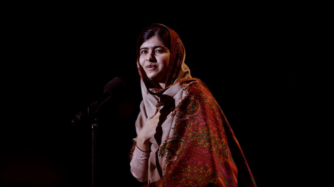 obel Peace Prize winner Malala Yousafzai from Pakistan speaks on stage during the Nobel Peace Prize Concert in Oslo, Norway, Thursday, Dec. 11, 2014. AP