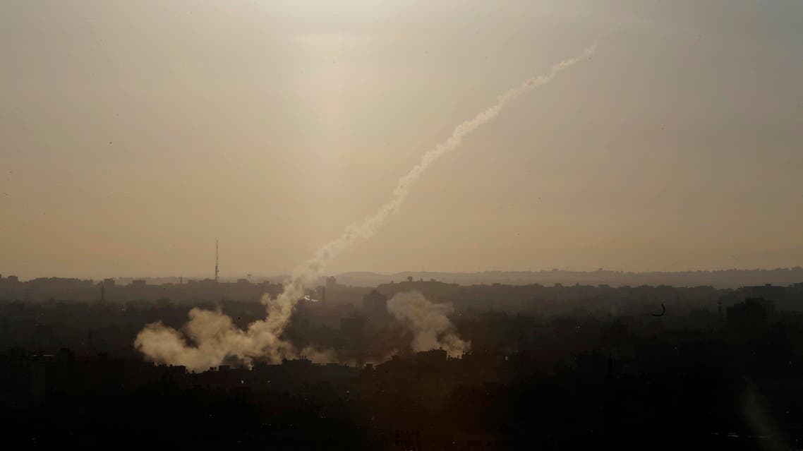 A rocket is fired from Gaza City towards Israel, Saturday, Aug. 9, 2014. file photo: AP