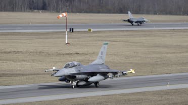U.S. Air Force 510th Fighter Squadron's F-16 fighters are seen at Amari air base March 26, 2015. (Reuters)