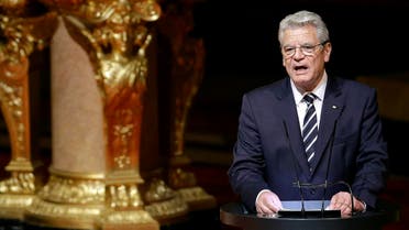 German President Joachim Gauck delivers a speech after an ecumenical service remembering the Armenian slaughter at the Berlin Cathedral Church in Berlin, Germany, Thursday, April 23, 2015. AP