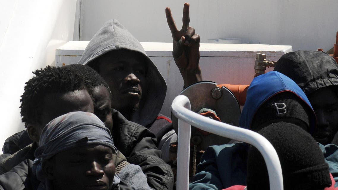 Migrants arrive at Palermo's harbor, Italy, after being rescued at sea, Wednesday, April 15, 2015.(AP)