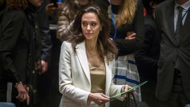 UNHCR special envoy, actress Angelina Jolie, arrives to speak during a UNSC meeting regarding the refugee crisis in Syria at the U.N. HQ in New York April 24, 2015. (Reuters)