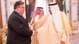 Saudi King Salman meets with Lithuanian FM in Riyadh 