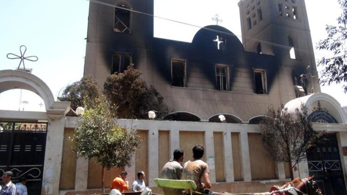 church burning in Egypt