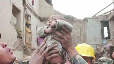 nepal baby earth quake (Photo courtesy: Kathmandu Today)