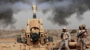  In this Monday, April 20, 2015 file photo, Saudi soldiers fire artillery toward three armed vehicles approaching the Saudi border with Yemen in Jazan, Saudi Arabia. (AP)
