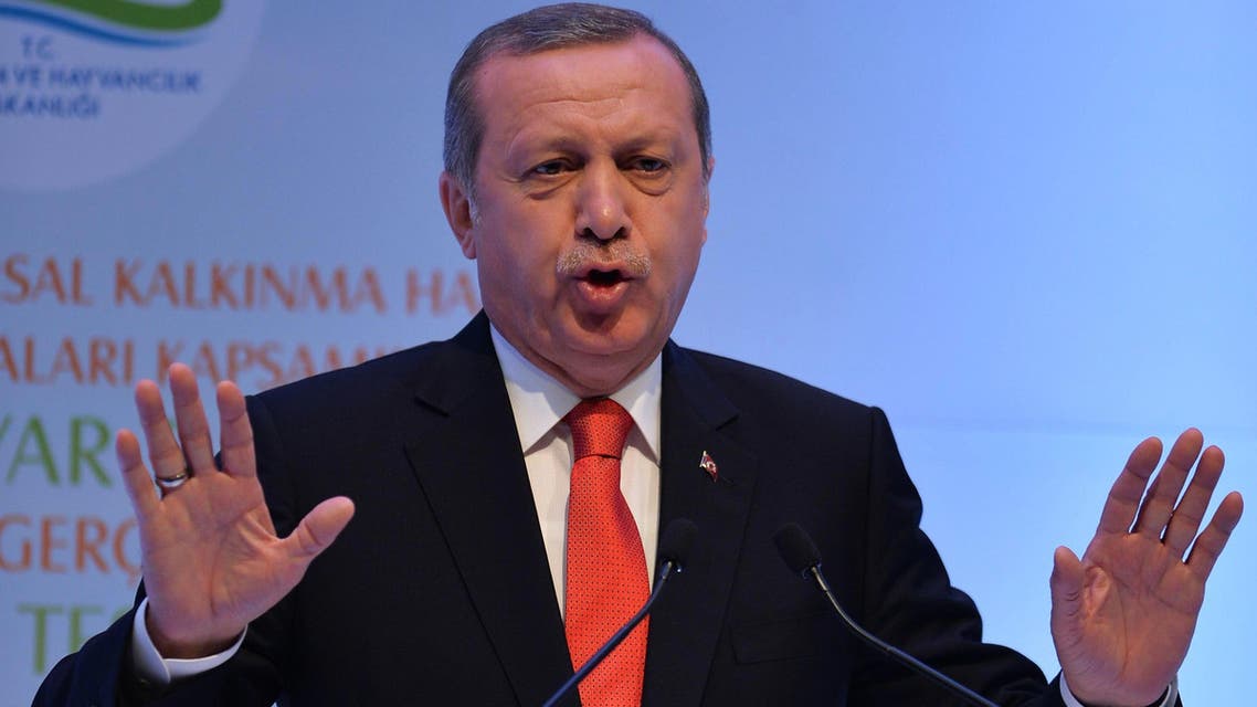 Turkish President Recep Tayyip Erdogan speaks during a meeting on April 29, 2015 in Ankara. (AFP)