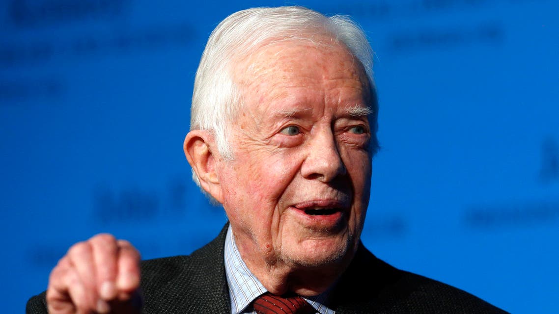 Jimmy Carter meets Abbas in West Bank visit | Al Arabiya English