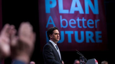 The polls are divided over whether the opposition leader Ed Miliband (pictured) can clinch the top job in British politics from incumbent Prime Minister David Cameron. (AP Photo/Jon Super)