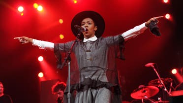 Singer Lauryn Hill performs at Amnesty International's "Bringing Human Rights Home" Concert at the Barclays Center on Wednesday, Feb. 5, 2014 in New York. (Photo by Evan Agostini/Invision/AP)